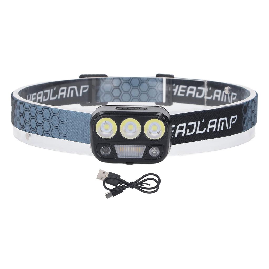 Headlamp Flashlight Angle Adjustable Ultra Bright Rechargeable Water Resistant 5 Lighting Modes Headlight for Outdoor