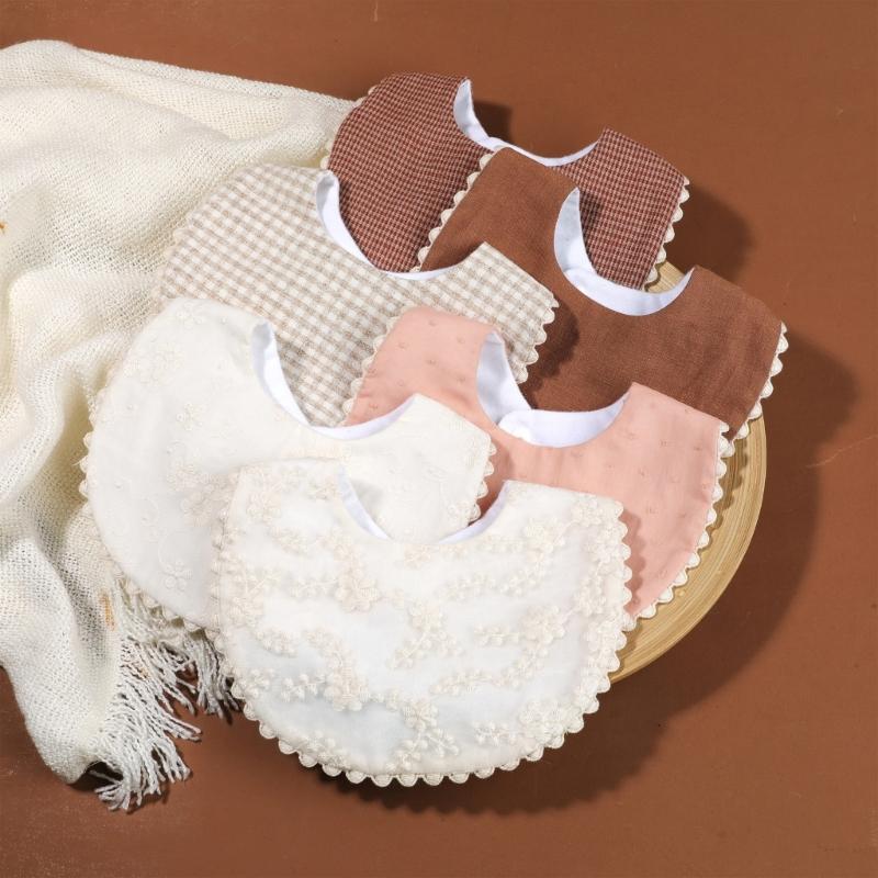 Absorbent Baby Bandana Bib Solid Color Drooling Towel Comfortable Teething Bib for Newborns To Toddler 0-24 Months