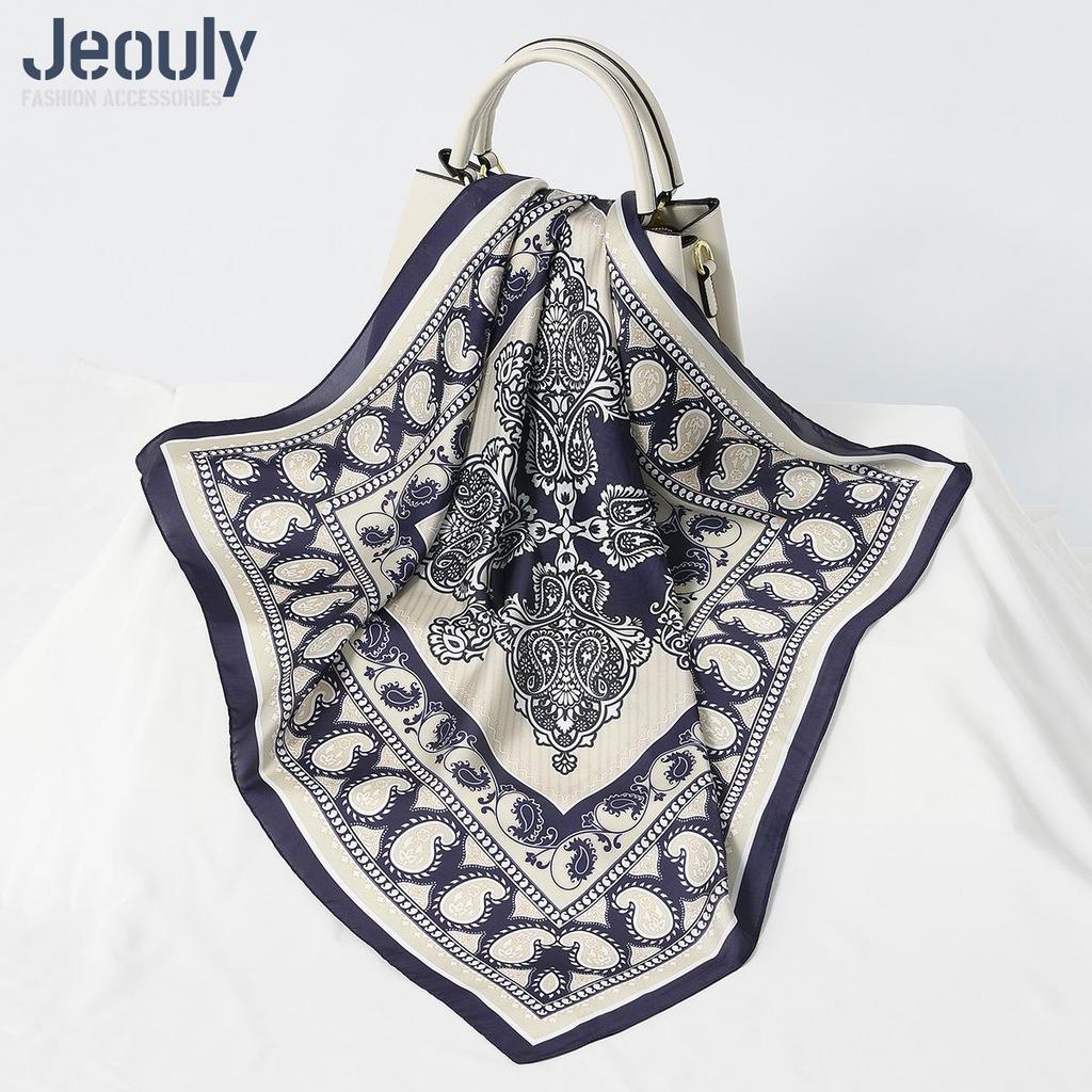 Cross-Border 70cm Silk Cashew Print Scarf - Autumn/Winter Women's Fashion Headscarf