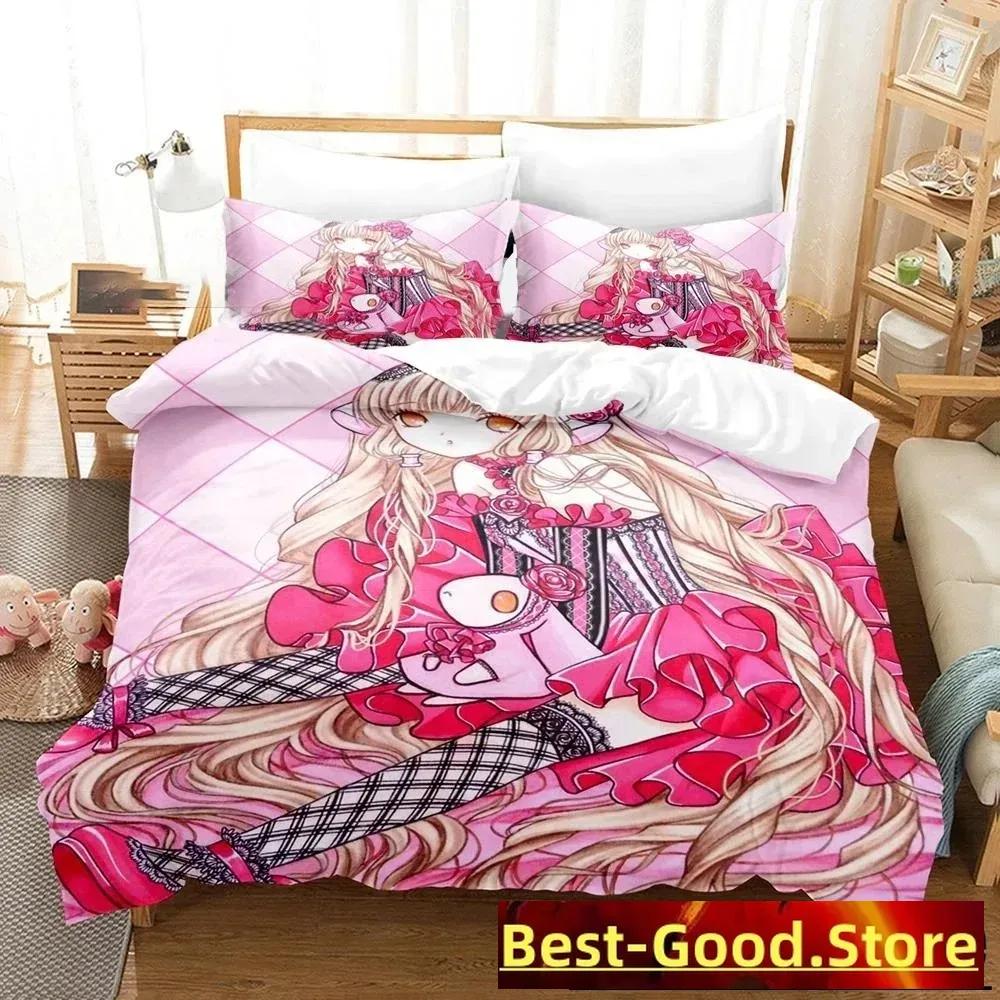 Comforter 3D Printed Anime Chobits Chi Bedding Set Boys Girls Twin Queen Size Bed Kids Adult Home Textiles