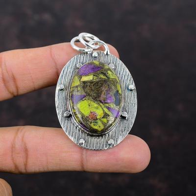 Kupfer Stichtit Anhänger Handgemachter Geburtsstein Schmuck 925 Sterling Silber Anhänger Original Edelsteinanhänger Geschenk für Freund Brandneuer Schmuck