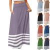 Women's Flowy Maxi Dress Regular Casual Striped Printed Summer Bohemian Style Skirt
