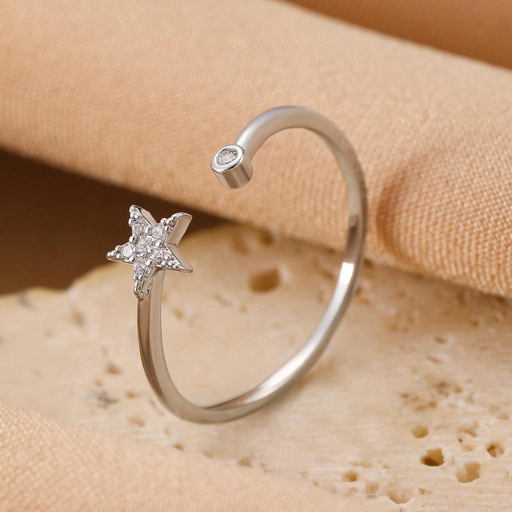 High-End Cross-Border Fashion Bow Ring for Women - European & American Style Open Index Finger Accessory