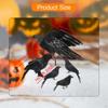 5x Halloween Crow Decorations Artificial Feathered Props Realistic Bird Models for Graveyard