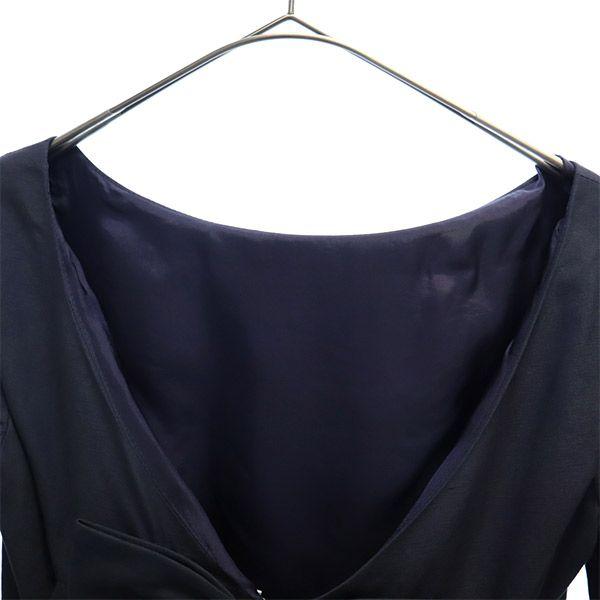Unused Banner Barrett Linen Blend Short Sleeve One Piece 36 Navy Women Used
