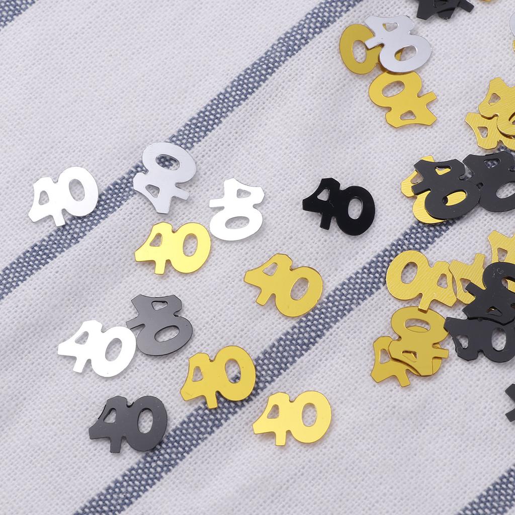 1200Pcs Number Sequins Confetti Party Decoration Table Scatter for Birthday Anniversary Wedding Celebration Sparkling Party