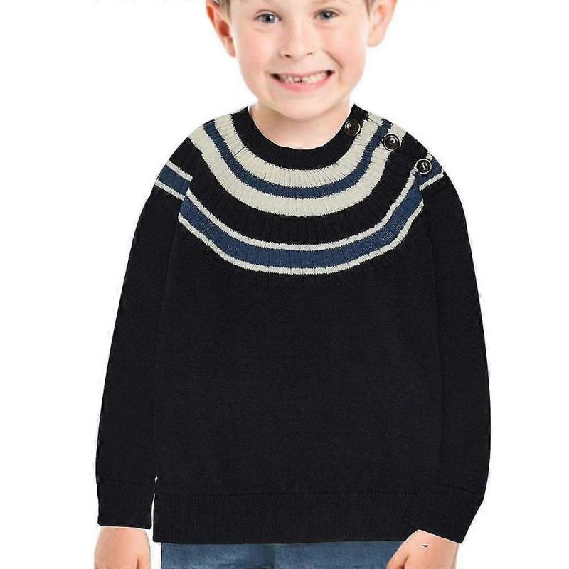 Kids Winter Sweaters Knitted Warm Wool Sweater With Neckline Cuff Wrapping Kids Knitted Pullovers For Cold Autumn Winter