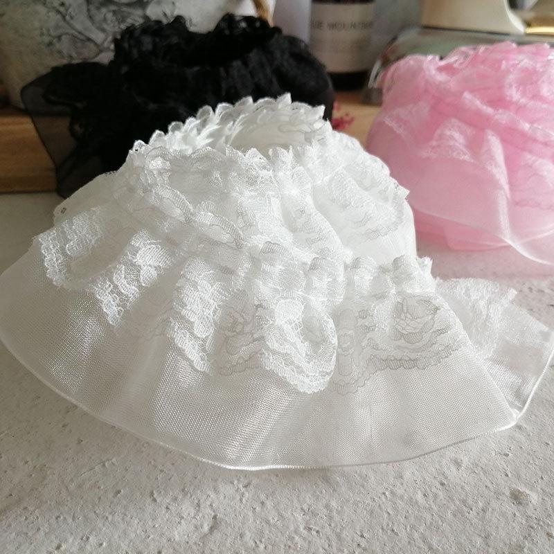 Schwarze Spitze Plissee Vorhang und Bekleidungszubehör