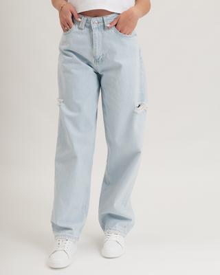 VONNAVI 2000 Jeans mit Cut-Outs XS Hellblau