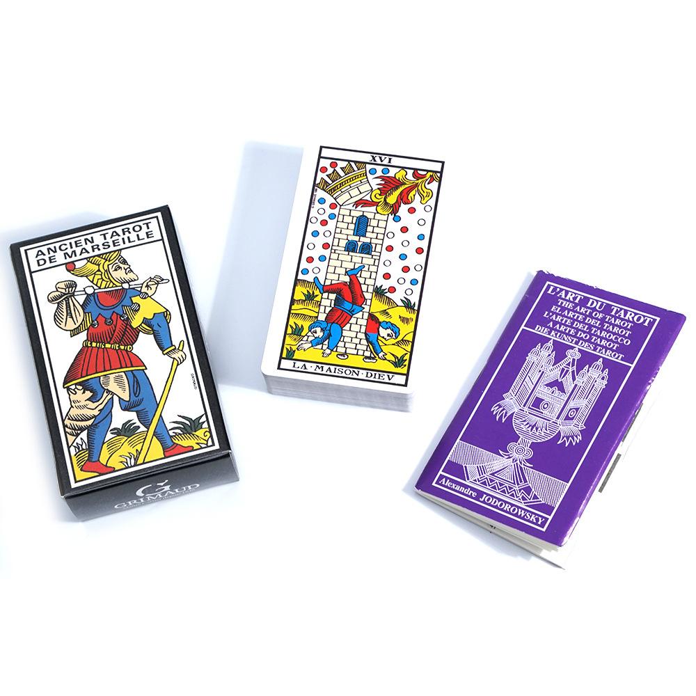 Tarot De Marseille French Version - 10.3*6cm Set of 78 Cards with Guidebook