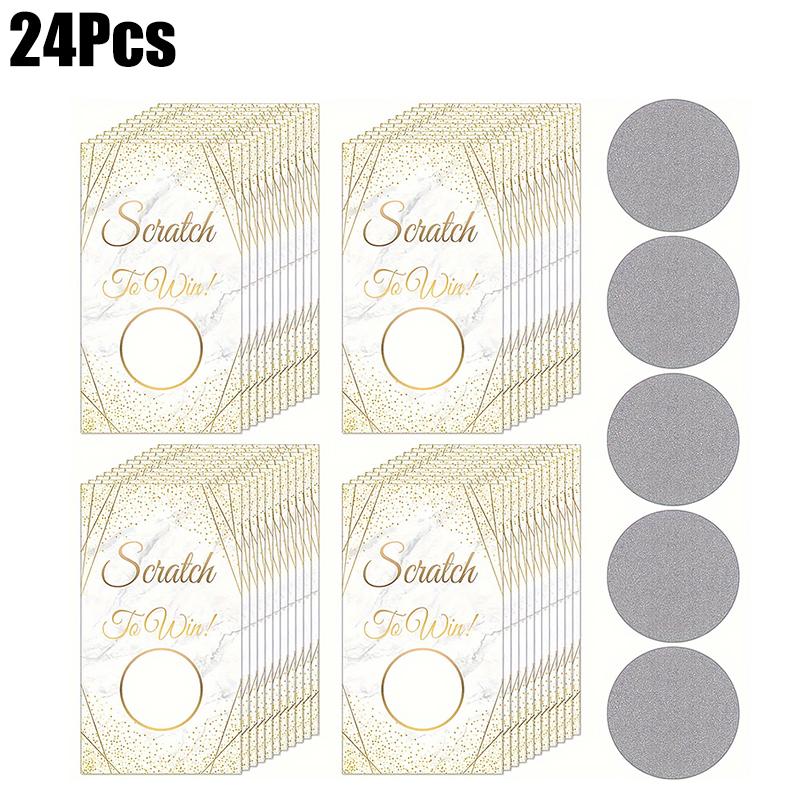 

24 шт./набор Лотерейные карточки Элегантные игры для вечеринок Реквизит для лотереи на детском празднике Сделай сам Сюрпризные розыгрыши Свадьба 9x5 см 24pcs белый