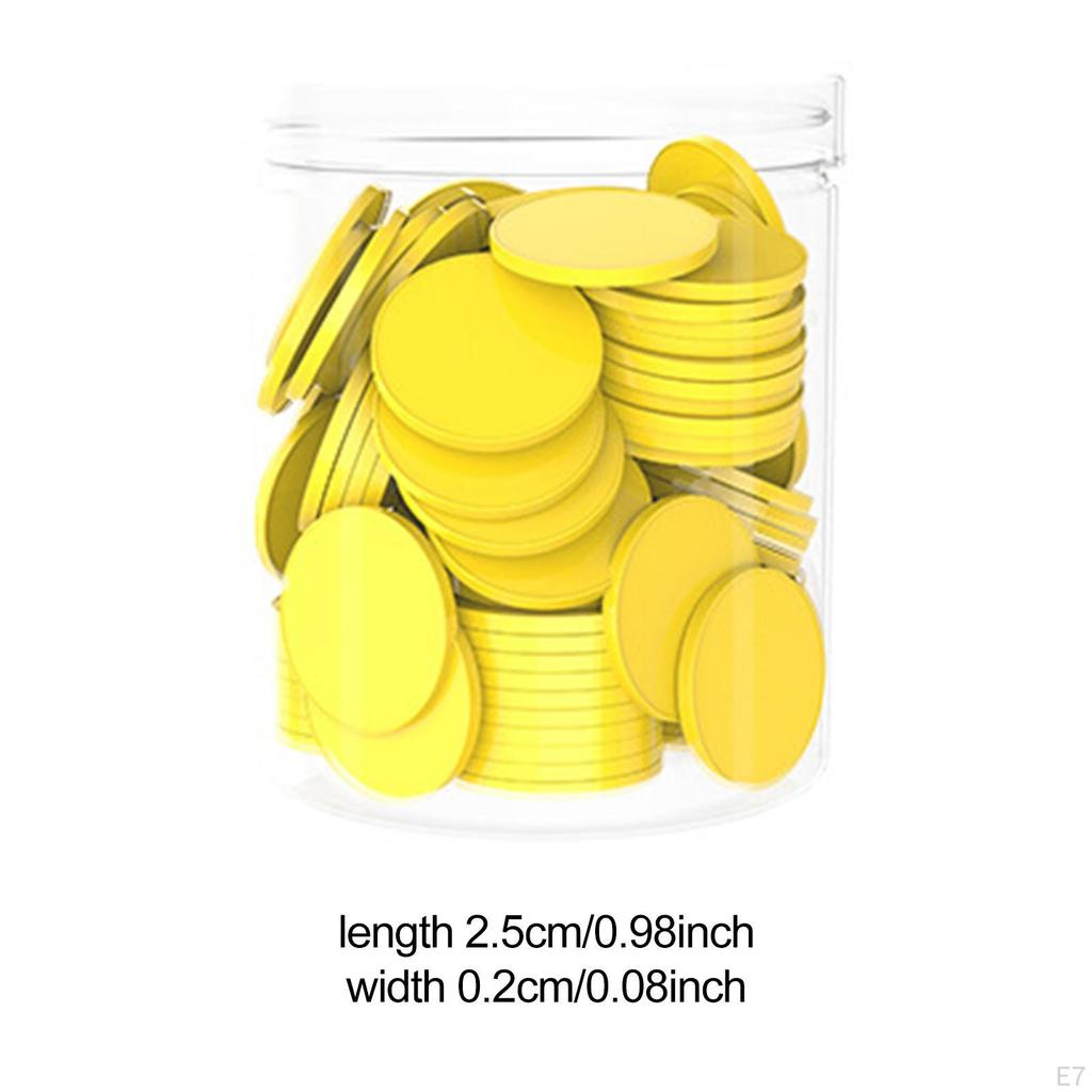 1 inch Math Manipulatives Counting Chips Discs 100Pcs for Bingo Games Multifunctional Sturdy Round