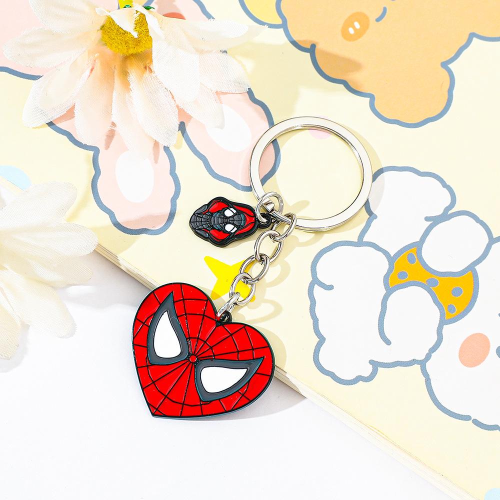 Superhero Film and Television Spider-Man Peripheral Cute Bag Keychain Cartoon Keychain Europe and America