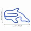 100Pcs Whale Shaped Cute Shaped Office Paper Clips Plastic-coated Metal Dark Blue Lovely Shape Paperclip Clamp 3.1*2.3cm