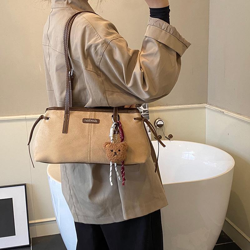 Women's Retro Minimalist Underarm Bag - 2025 Autumn/Winter Fashion, Large Capacity Handbag for Commute