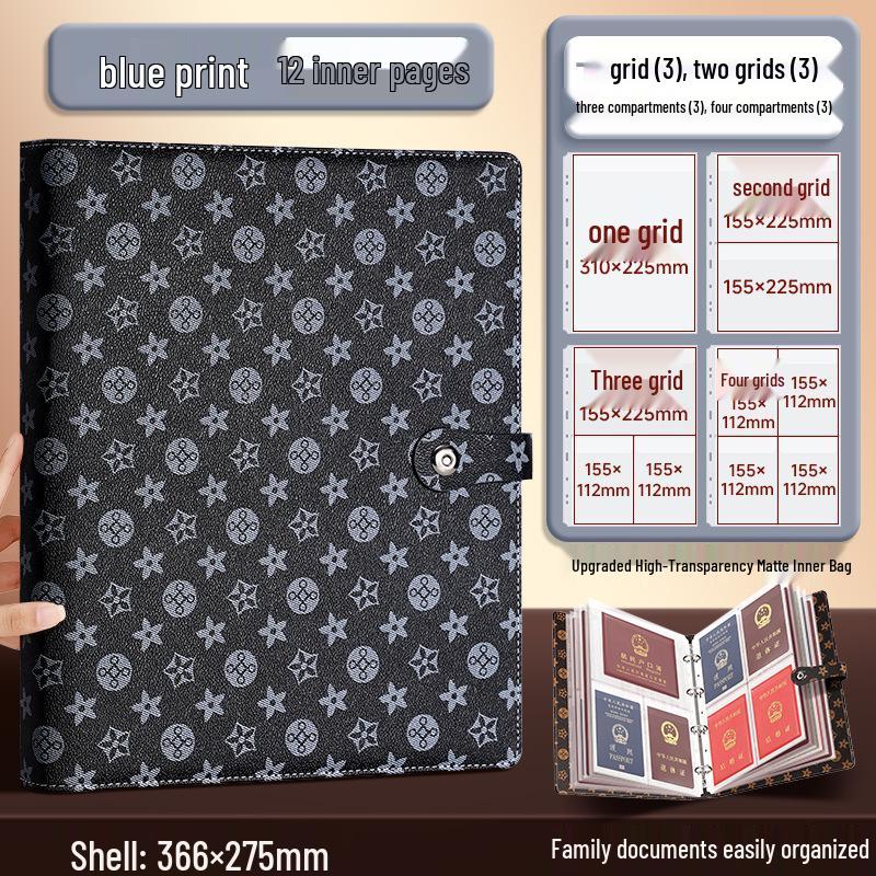 Magnetic Document Organizer: Baby Certificate & Family Card Holder with Protective Cover