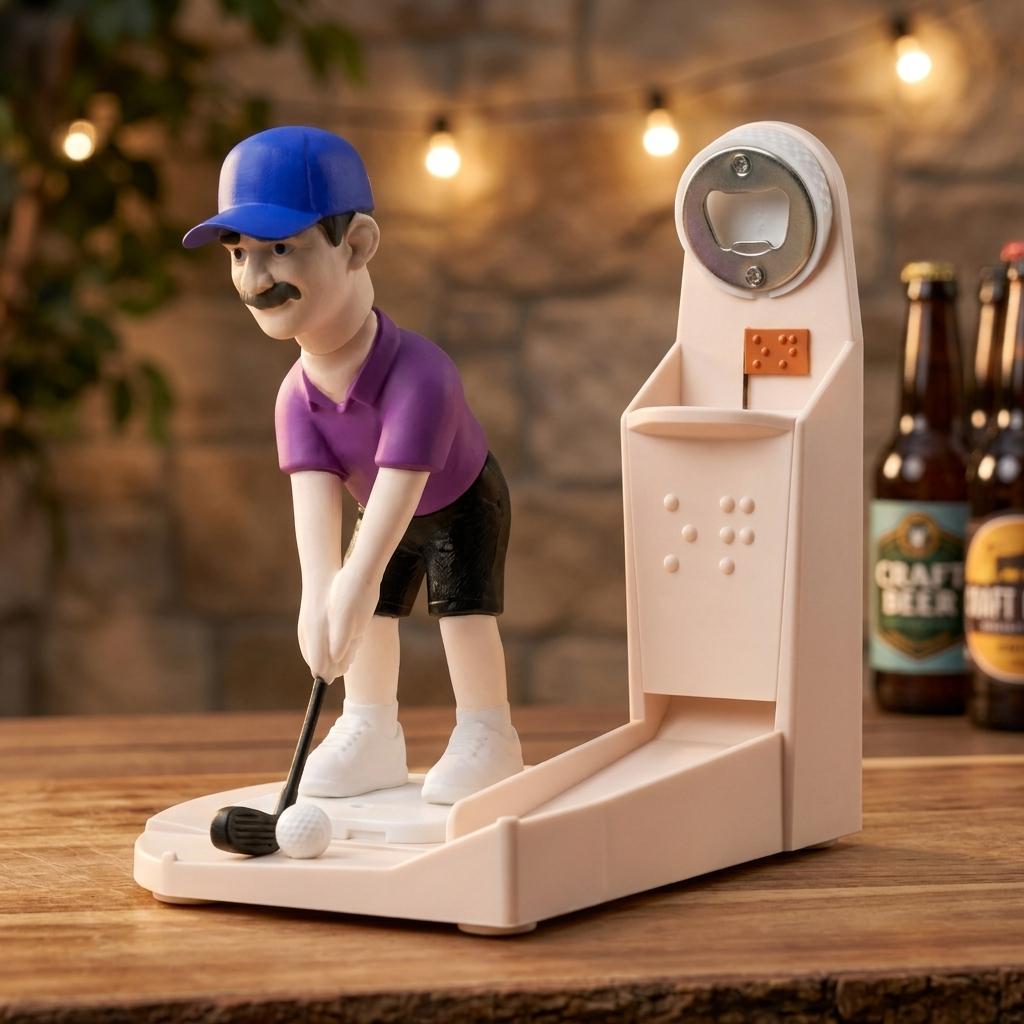 Golf Ball Wine Bottle Opener Novelty Metal Corkscrew for Party Games Creative Barware for Home Bar Picnic and Holiday Gifts 1 Piece