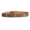 Star Metal Buckle Belts Gothic Pu Leather Waistband Retro Jeans Belt  Clothing Accessories