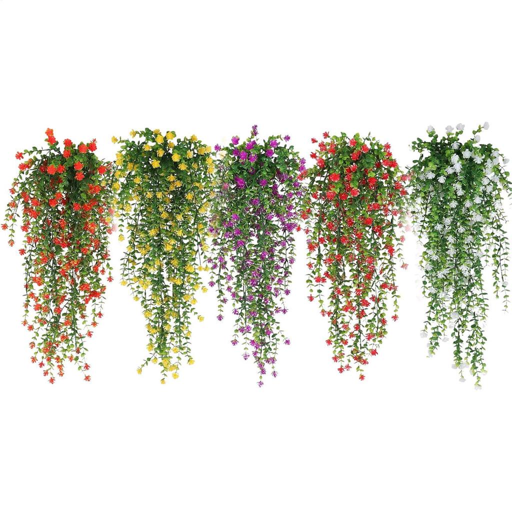 Simulated Flowers Ivy Vines Wall Hanging Wedding Gardening Decoration Artificial Realistic Rattan UV Resistant Flower Decor