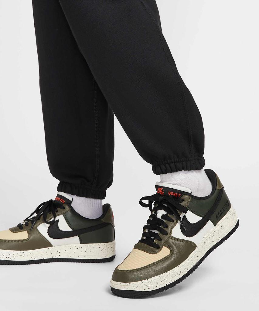 Nike Solo Swoosh Cuff Fleece Pants M - Black:Black:White / Hv1089-010