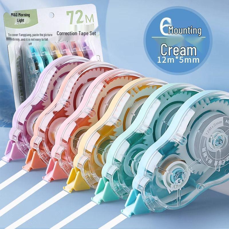

Mornsun Student Correction Tape: Large Capacity, Transparent, Eye-Protective, Anti-Drop, Widened for Elementary Use.