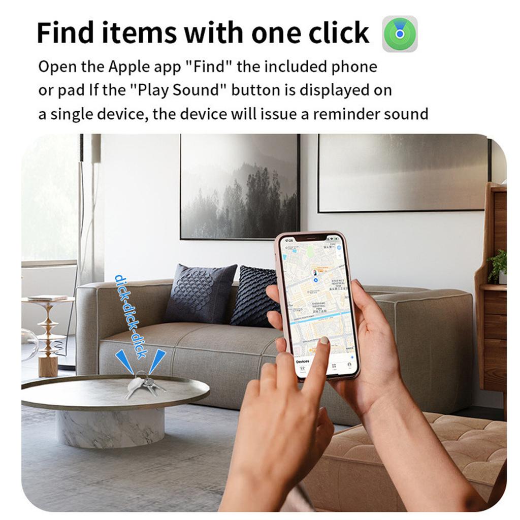 Air Tracker Tags Bluetooth Smart Tag Work with Find My APP (iOS Only) Tracking Locator Device Search Item Finder Luggage Key Bag 5