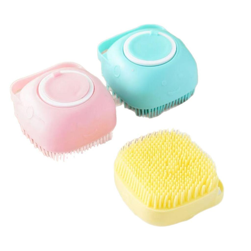 Silicone Pet Bath & Massage Brush for Dogs, Cats & Babies - Hair Removal & Bathing Tool