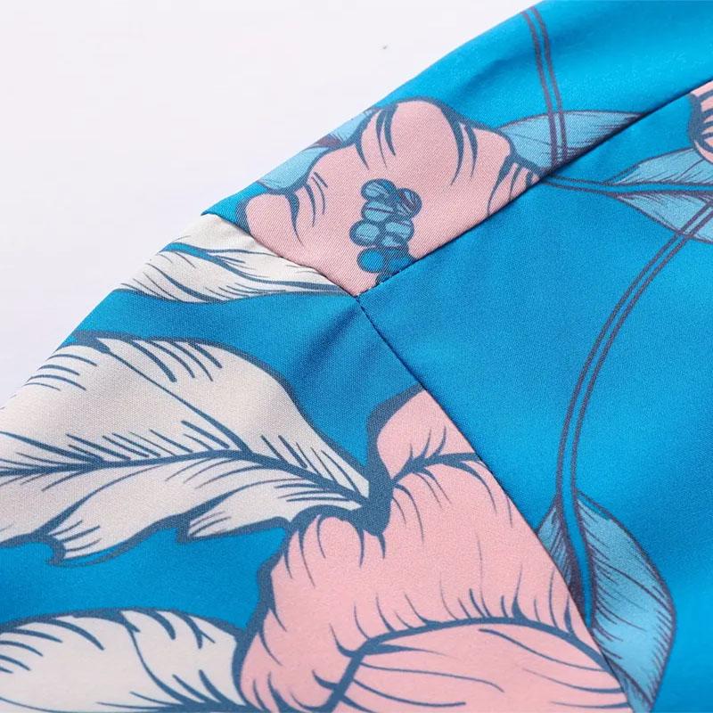 Casual Men's Beach Vacation Style Short Sleeved Shirt 3D Printed Polyester Fiber Summer Trend Beach Regular Style