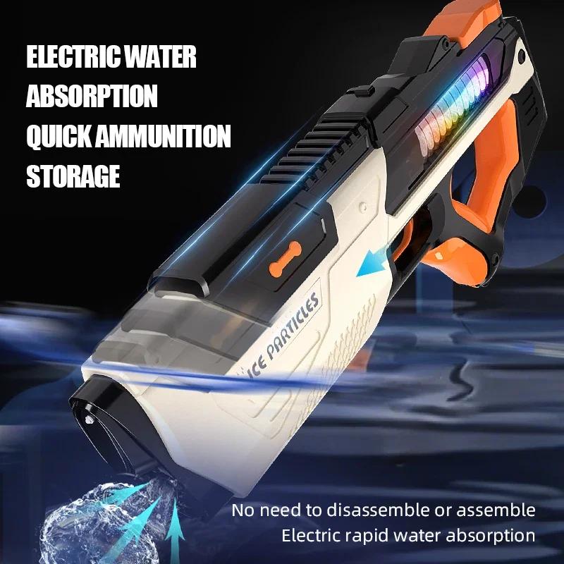 Non-Toxic Full Electric Automatic Water Storage Gun Toys Portable Children Summer Beach Outdoor Fight Fantasy Toys For Children Kids Game
