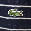 Lacoste Made In Japan Border Pattern Short Sleeve Polo Shirt 4 Navy Fawn Men's Used