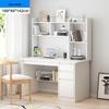 Modern Computer Desk with Bookshelf & Storage for Home, Office, Bedroom & Study Room