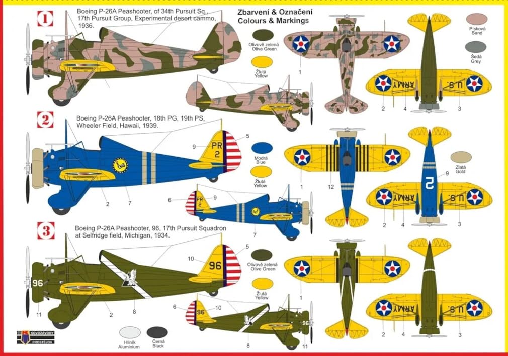 KP Model Peashooter Plastic Model Kit KPM0517 1/72 P-26 Pre-war (Airplane)