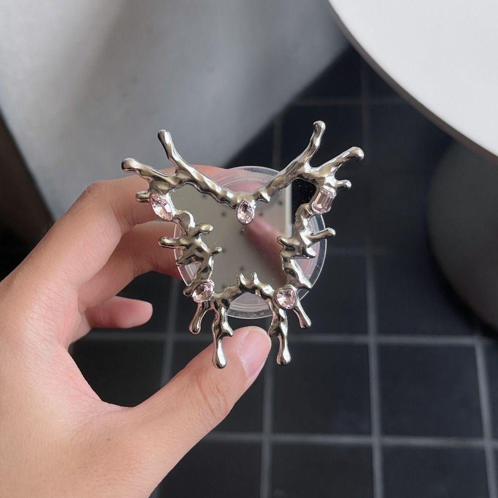 Sweet Mini Y2K Mirror Butterfly Portable Mirror Makeup Tool Irregular Mirror  Craft Decor