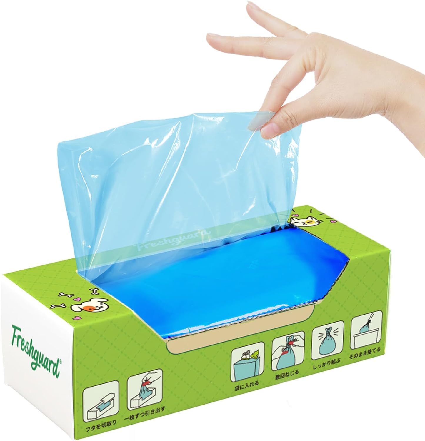 

Freshguard Diaper 220 Diaper Disposal Thoroughly Eliminates Box Type Odor-Free Bags, SS, count, Film-Structured Bags, Odors, (Blue, SS/220 count) синий