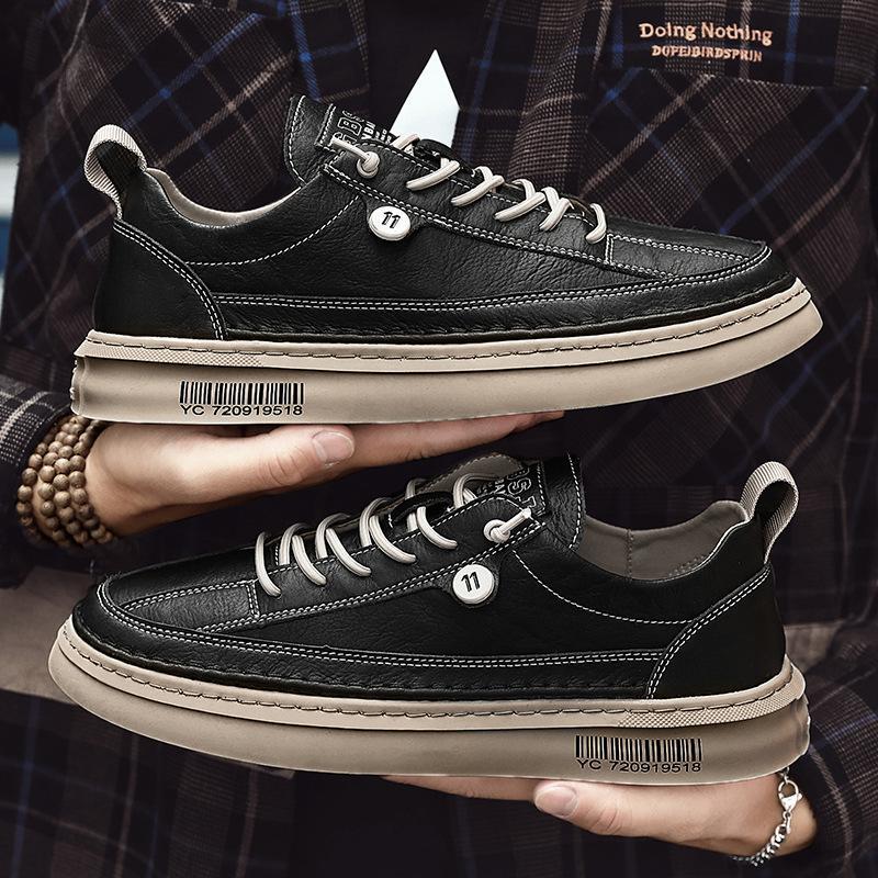 New men's fashion British style with small leather shoes board shoes light casual trendy shoes