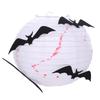 Finish Product Halloween Paper Lantern Foldable Black Bat Handheld Lantern  Haunted House