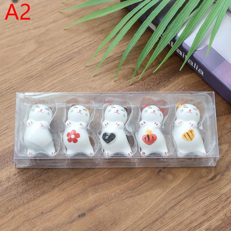 5/6 Τεμ. Ιαπωνική Κεραμική Γάτα της Τύχης Θήκη Στήριξης για Ξυλάκια Φαγητού Μαξιλαράκι για Ξυλάκια Φαγητού Θήκη Στήριξης Ξυλάκια Φαγητού Εστιατορίου Θήκη για Στυλό Διακόσμηση Τραπεζιού