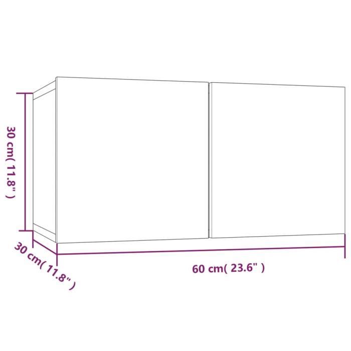 VidaXL Meubles TV muraux 4pcs Sonoma gris 60x30x30cm Bois d'ingénierie 3120204