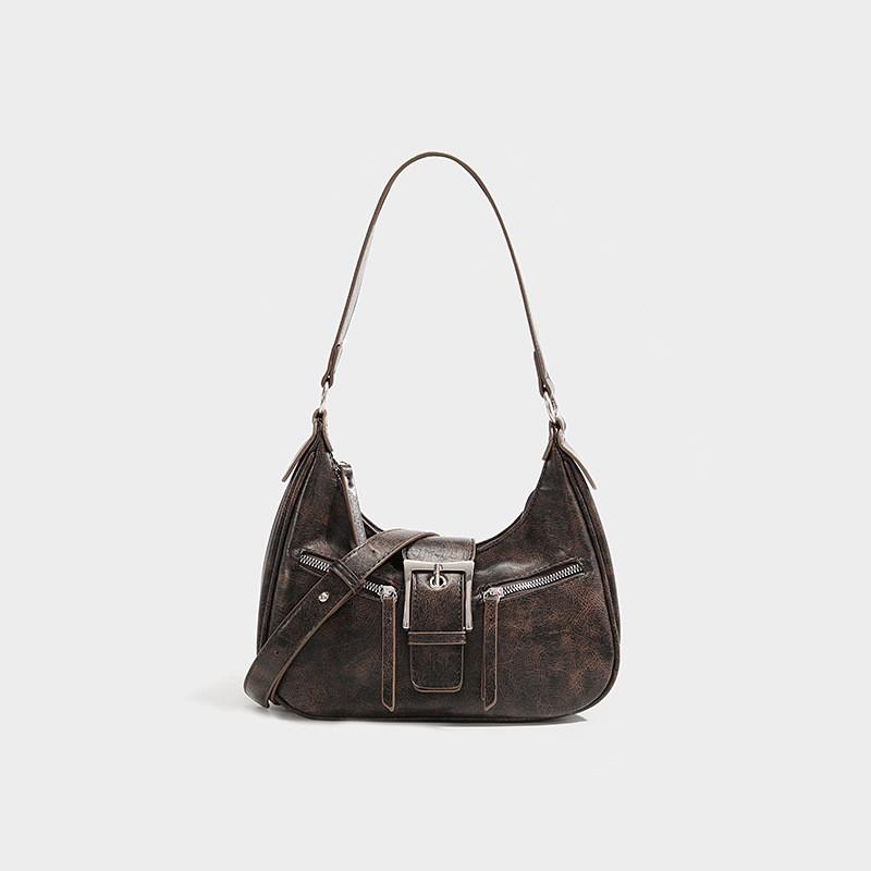 Ielgy Melade Underarm Bag Retro One-Shoulder Cross-Body Fashion Crescent Bag
