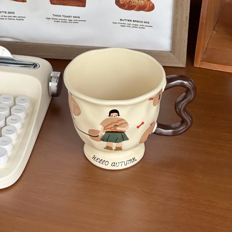 

Подарок на день рождения для девочек керамическая чашка ретро кружка для подруг практичный сувенир подарок подарочная коробка высокой ценности 401-500ml