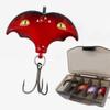 5Pcs Artificial Fishing Baits Hard Lures Treble Hook Design Floating Topwater Fishing Lures Bionic 3D Bat Baits