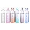 500/650Ml Large Capacity Glass Bottle With Time Marker Cover For Water Drinks