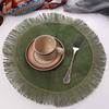 Coaster Party Home Decoration Non-slip Boho Fringe Table Mat Insulation Pad Placemat Cup Pad