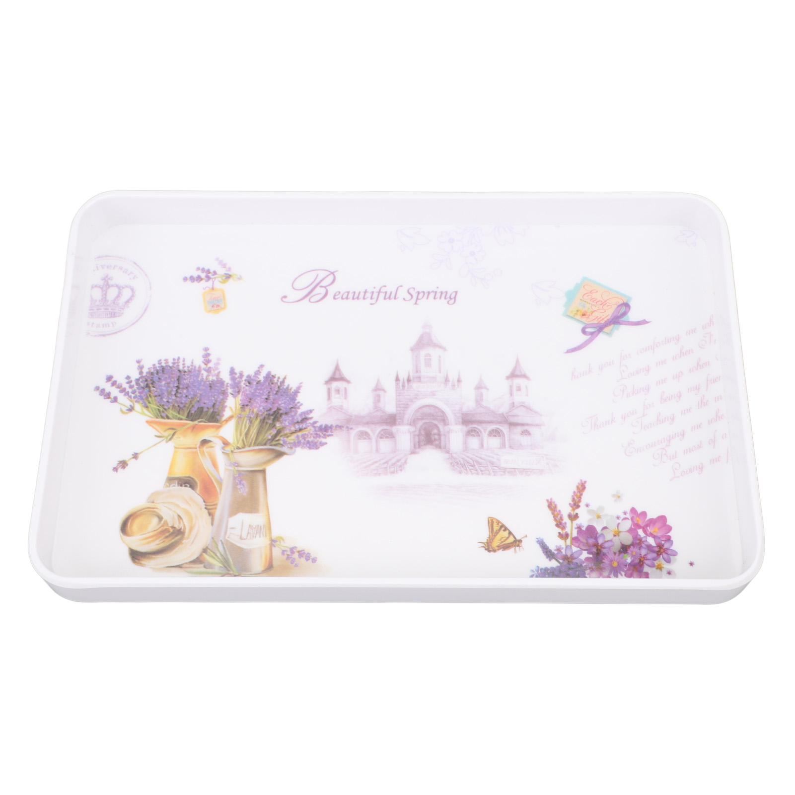 

Пластиковые сервировочные подносы, многоцелевые, изысканные, штабелируемые, прямоугольные сервировочные тарелки для закусок Lavender