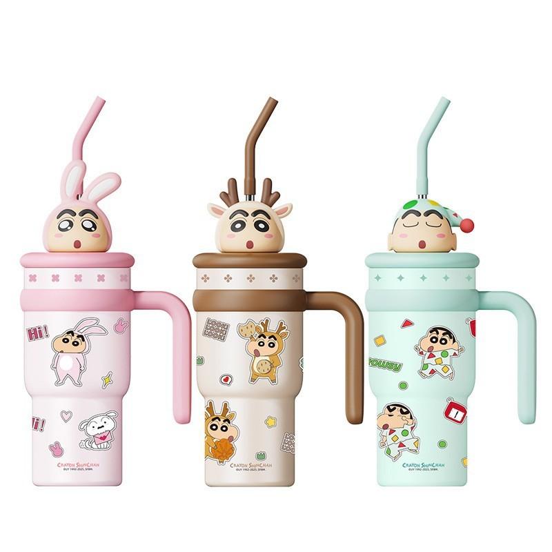 Crayon Shin Chan Insulated Water Bottle With Straw Large Capacity For Students And Gifts