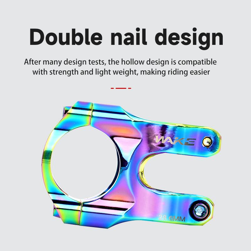 Wake Mtb Power Stem Road Bike Mountain Bicycle Bridge Short Power 31.8mm 35mm Road Handlebar Table Adjustable Stem Riser Cycling