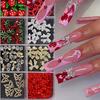 Mixed Shape 3D Fingernail Rhinestones Glass Crystal DIY Nail Art Decorations Dating
