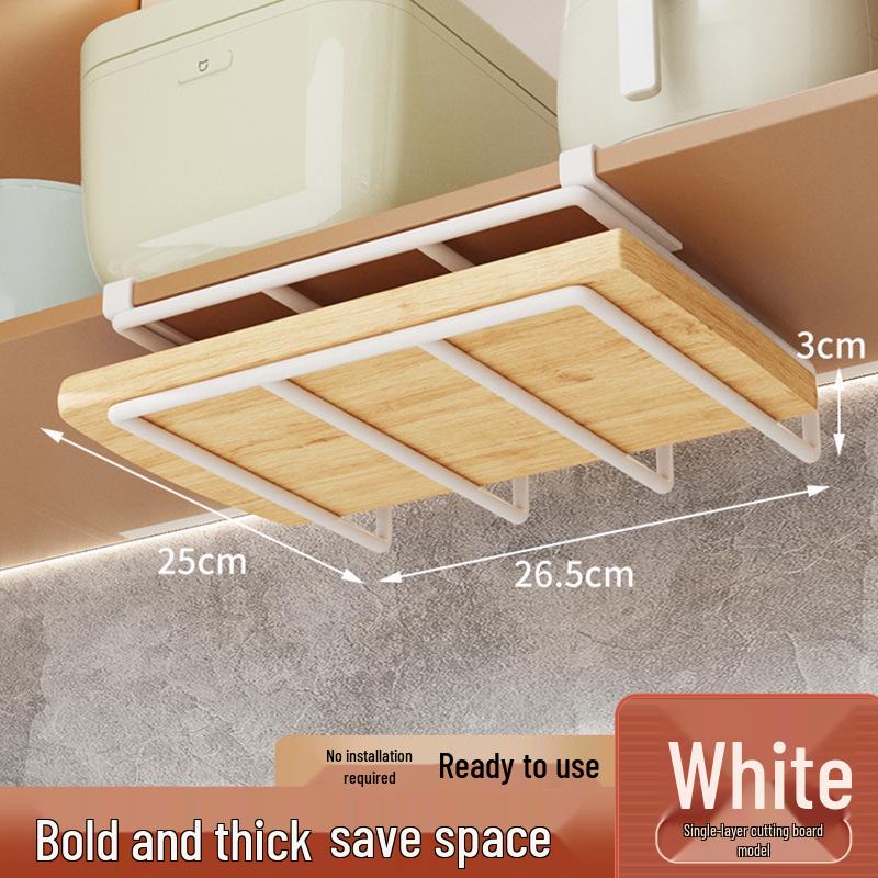Storage Wallmounted Cutting Board Kitchen And Pot Lid Rack
