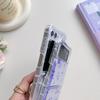 Luxury Glitter Sequin Drip Glue Transparent Phone Case For Samsung Galaxy Z Flip Fold 3 4 5 6 W24 W23 Shockproof Shell