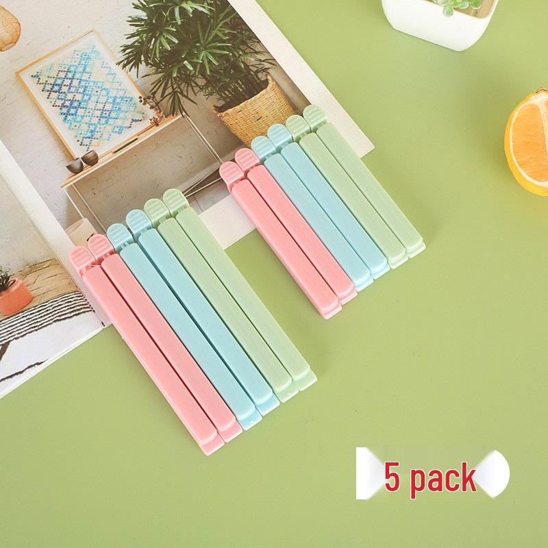 Set of 5 Mini Plastic Snack Bag Clips for Sealing